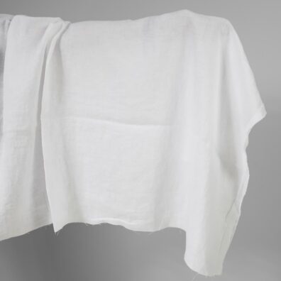 Linstoff knallhvit vasket