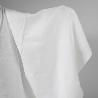 Linstoff knallhvitt tung