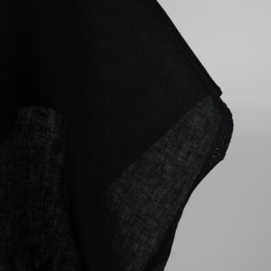 Linstoff svart tung for klær, hjemmetekstiler