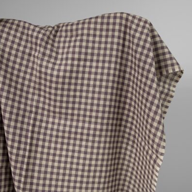 Naturlig-lilla rutete linstoff