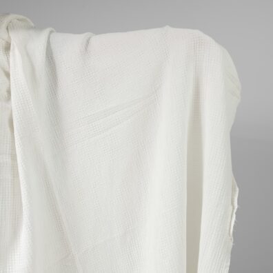 ”Vaffel” halvlinstoff melkehvitt vasket