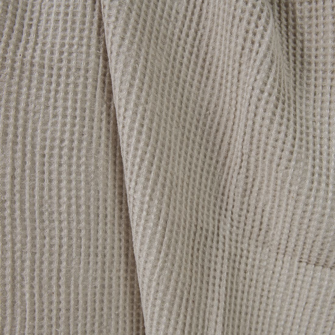 ”Vaffel” lin-bomull stoff beige vasket for badekåper og badehåndklær