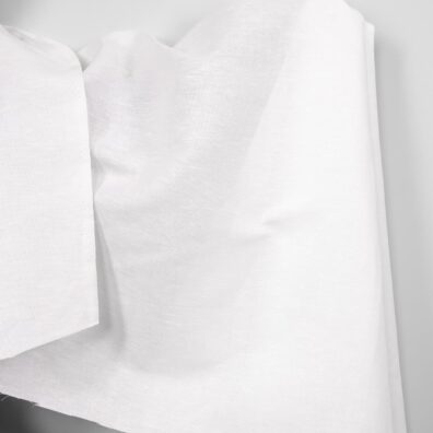 Halvlinstoff kritthvit i "panamamønster"