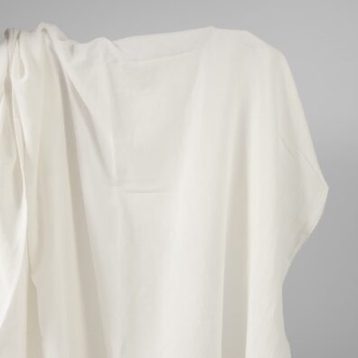 Lin-bomullsstoff melkehvitt bredt vasket