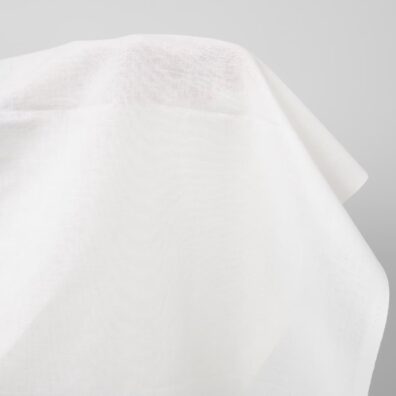 Halvlin stoff hvitt 220cm bredt