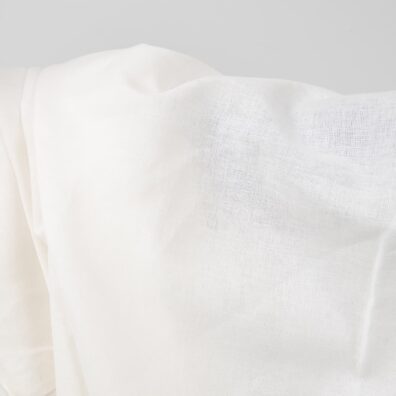 Halvlin stoff hvitt bredt for klær, hjemmetekstiler