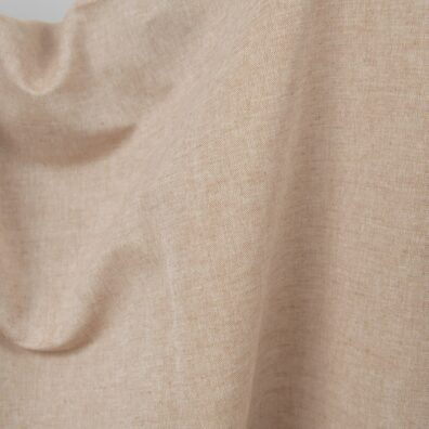 Halvlin stoff lysebrunt bredt for klær, hjemmetekstiler