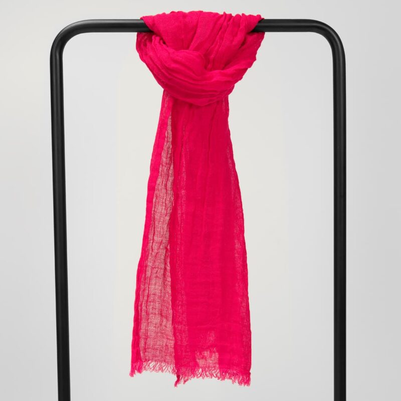 FINO m&oslash;rkrosa lin sjal