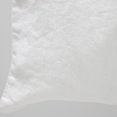 Lin veske melkehvit (gulaktig hvit) av spesielt vasket, mykt, skånsomt stoff