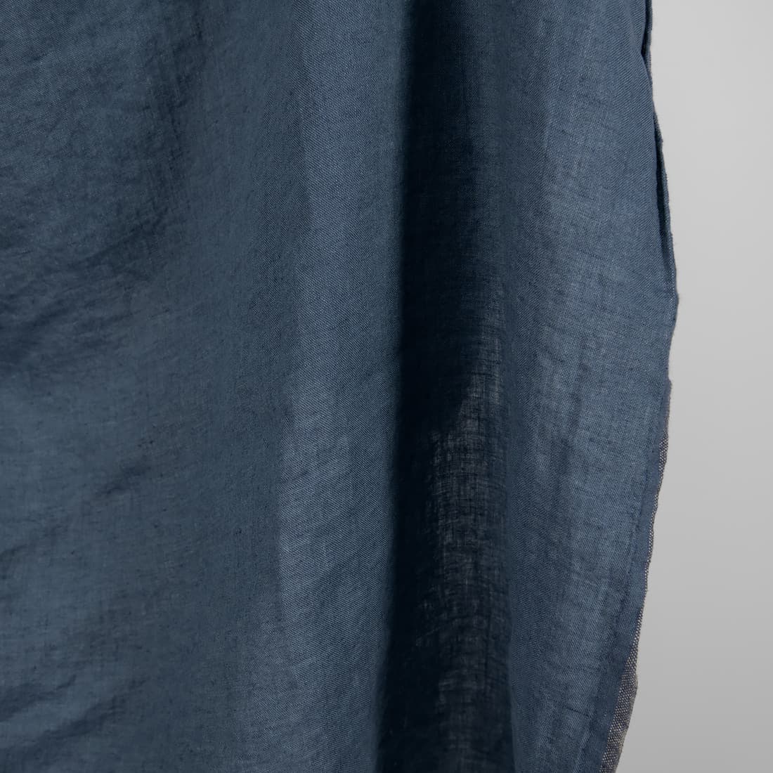 Blåmelert linstoff vasket, mykt, skånsomt