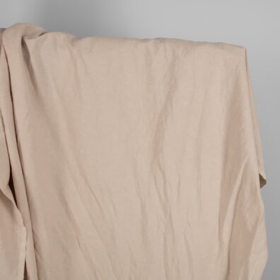 Halvlinstoff brunaktig vasket