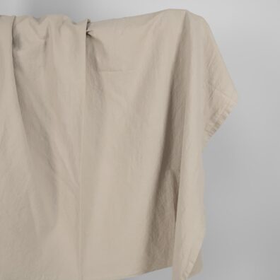 Lin-bomullsstoff brungrått vasket