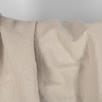 Lin-bomullsstoff brungrått vasket 145cm bredt