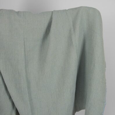 Lin-bomullsstoff blågrønnaktig vaffel vasket