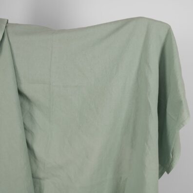 Lin-bomullsstoff akvamarin vasket