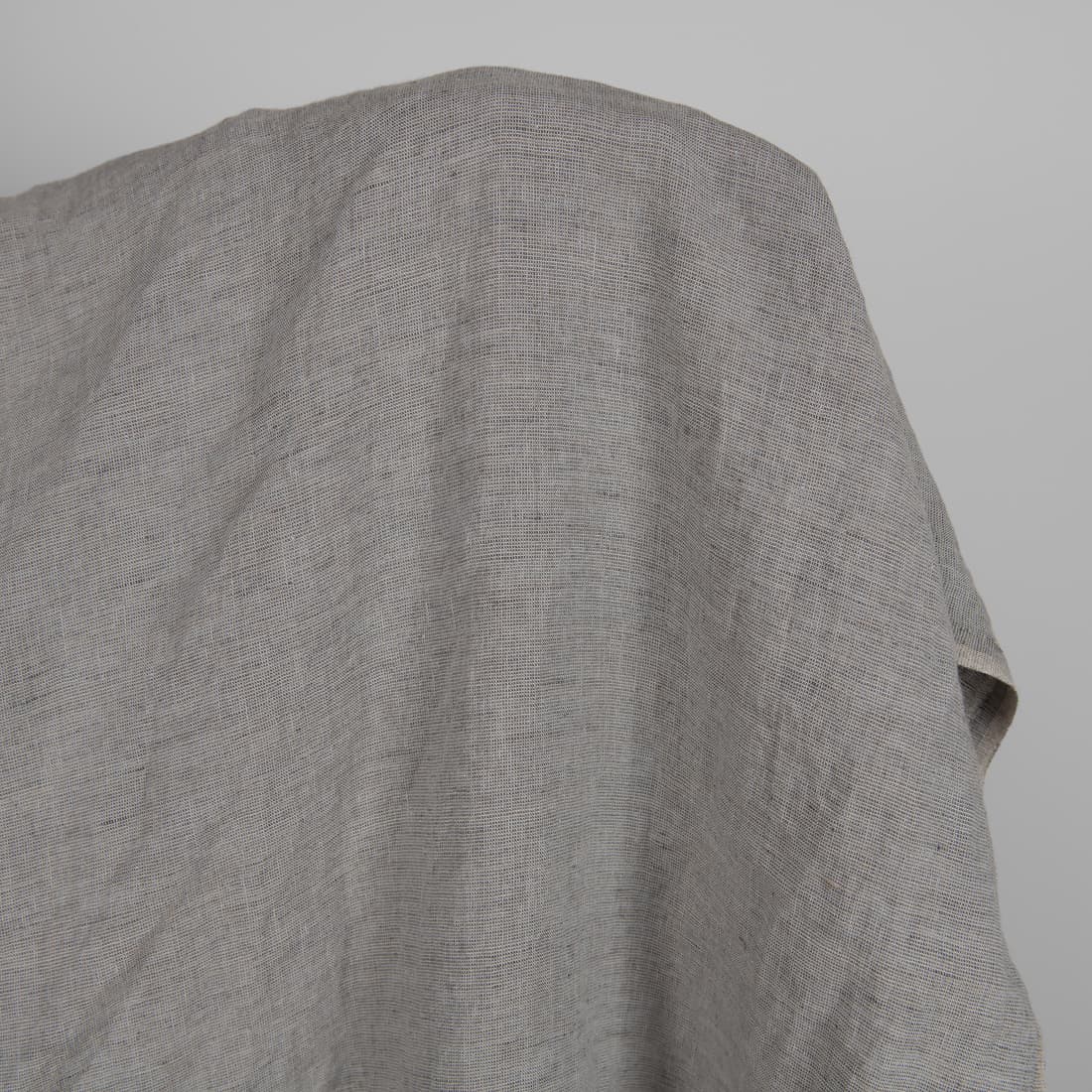 Linstoff gråmelert vasket, mykt, skånsomt