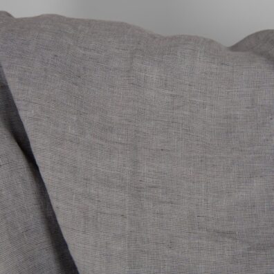 Linstoff gråmelert vasket passer til å sy klær og hjemmetekstiler