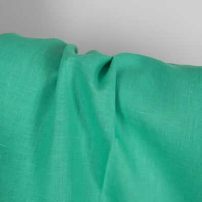 Linstoff turkisgrønt til klær, hjemmetekstiler