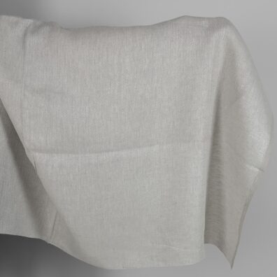 Linstoff lysegrått med diamantmønster