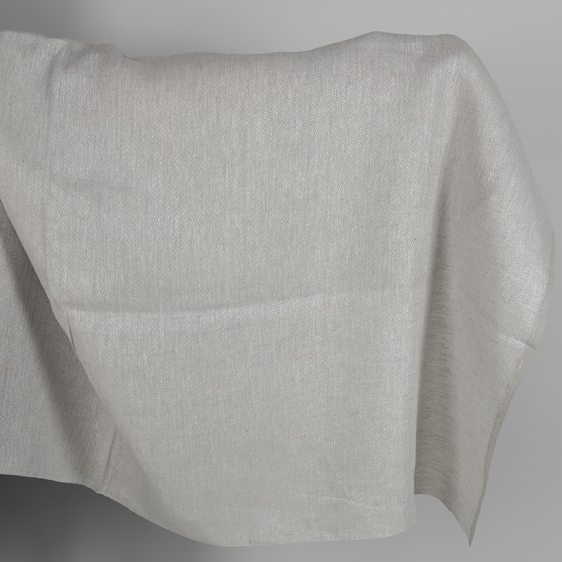 Linstoff lysegrått med diamantmønster