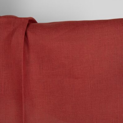 Linstoff granateple-rød 150cm bredt