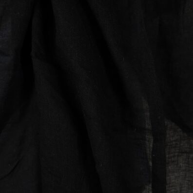 Gjennomsiktig linstoff svart vasket passer til å sy skjerf, gardiner