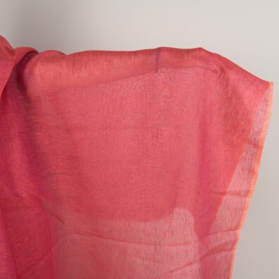 Linstoff rødt melert gjennomsiktig