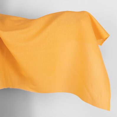 Lin-bomull stoff intens gul