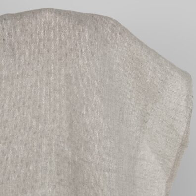 Linstoff lysegrått med ajourmønster til å sy klær og hjemmetekstiler