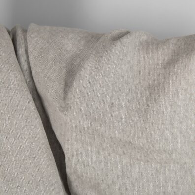 Linstoff naturgrått-hvitt meliert med ajourmønster