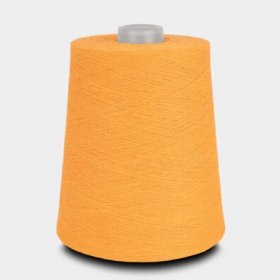 Bomullsgarn intens gult for strikking, hekling, veving Nm 40/2