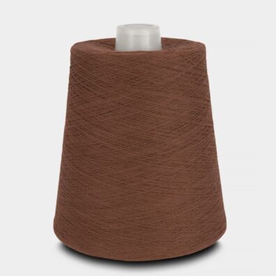 Bomullsgarn sjokoladebrun for strikking, hekling, veving