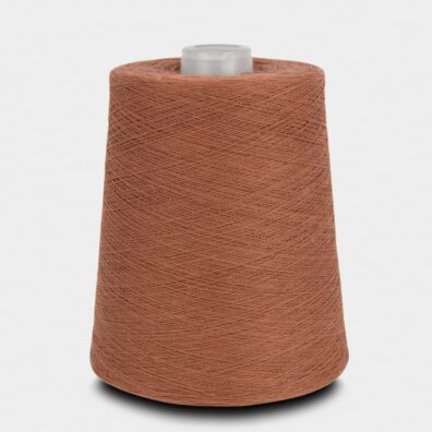 Bomullsgarn brun for strikking, hekling, veving