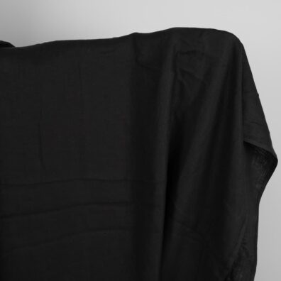 Linstoff svart farge vasket