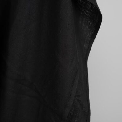 Linstoff svart farge vasket til klær, hjemmetekstiler