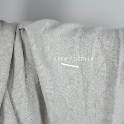 Dobbeltsidig linstoff i naturfarge og hvit farge vasket for klær, hjemmetekstiler