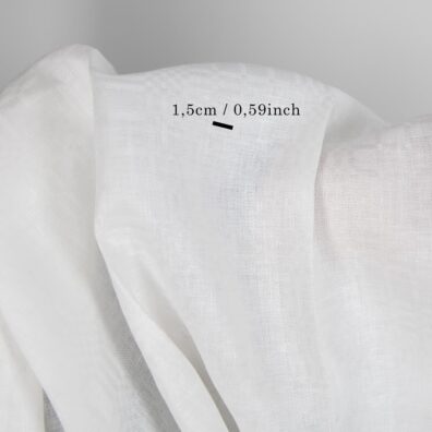 Linstoff melkehvit rutete metervis, direkte fra produsenten