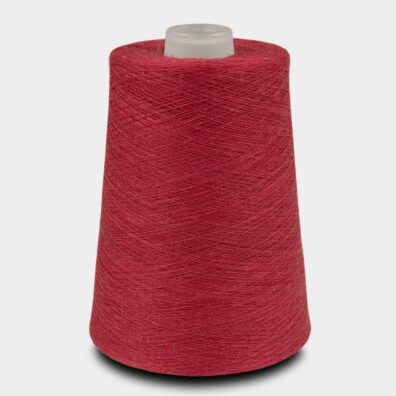 Lingarn bringebærrød for strikking, hekling, veving Nm 17,9