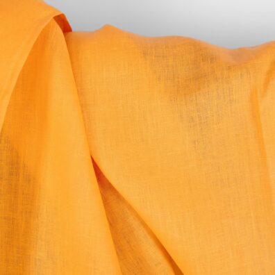 Linstoff i dyp gul farge 150cm bredt