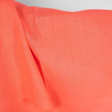 Linstoff korallrødt til klær, hjemmetekstiler
