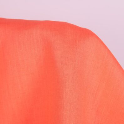 Linstoff korallrødt 150cm bredt