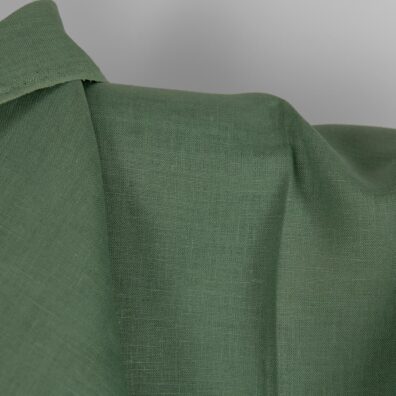 Grågrønt linstoff 150cm bredt