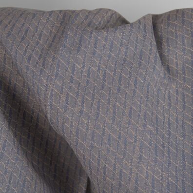 Lin-bomullsstoff grå-brunt mønstret 155cm bredt