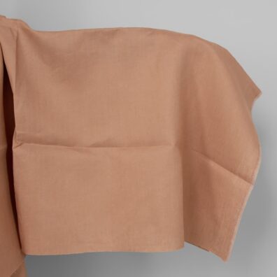 Linstoff i brun leirfarge