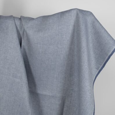 Linstoff blågrått mønstret