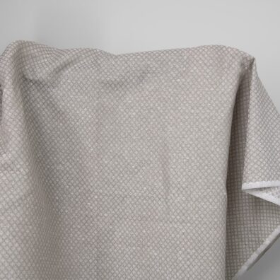 Lin-bomullsstoff beige med diamantmønster