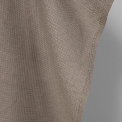Halvlinstoff mørk beige ”vaffel” 150cm bredt