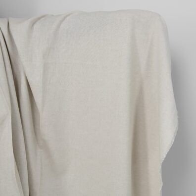 Halvlin stoff bredt beige