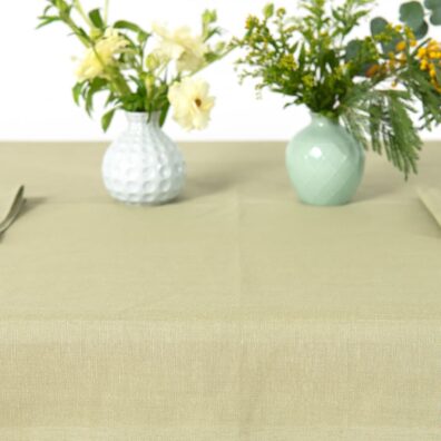 Halvlin duk blekgrønn
