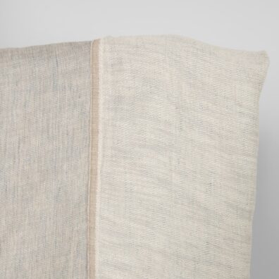 Halvlin satengstoff tosidig brunaktig grå vasket